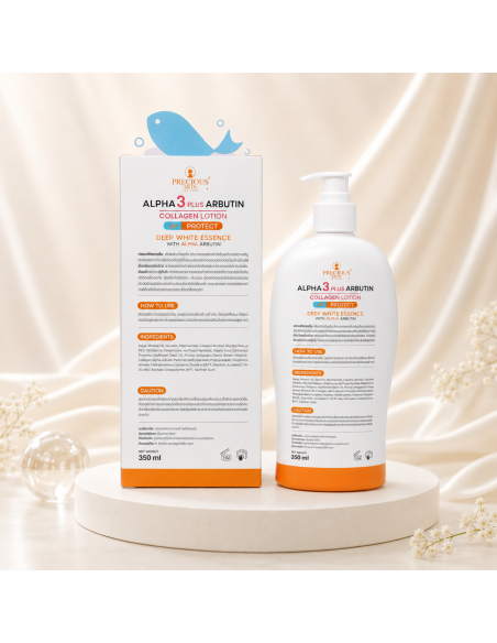 Precious Skin Alpha 3 Plus Arbutin Collagen Lotion UV Protect 350 ml