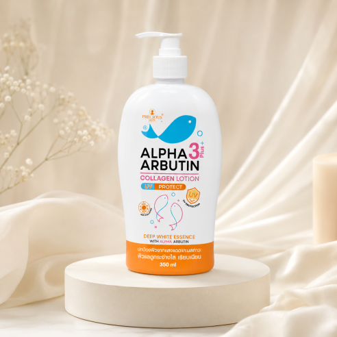 Precious Skin Alpha 3 Plus Arbutin Collagen Lotion UV Protect 350 ml