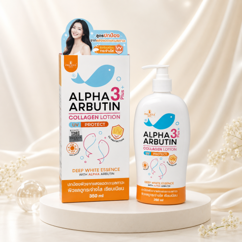 Precious Skin Alpha 3 Plus Arbutin Collagen Lotion UV Protect 350 ml