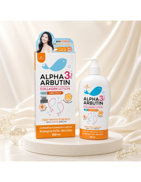 Precious Skin Alpha 3 Plus Arbutin Collagen Lotion UV Protect 350 ml