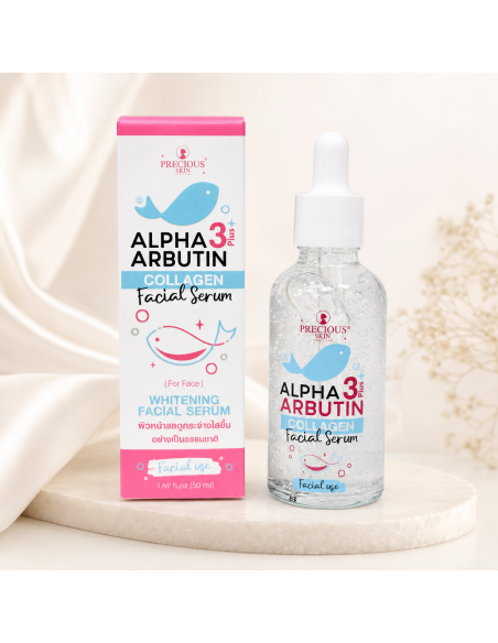 Sérum visage Alpha Arbutin 3 Plus + Collagène Precious Skin - 50 ml