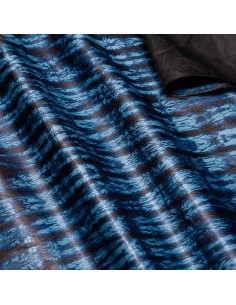 Tissu Bazin Ngarra 2 - Bleu Indigo & Noir Effet Teinté