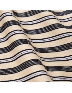 Tissu Leppi Traditionnel -  Écru & Rayures Noires du Fouta-Djalon 2