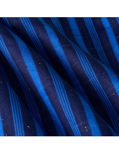 Tissu Leppi Indigo - Rayures Bleues du Fouta-Djalon