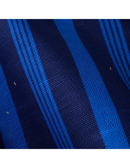 Tissu Leppi Indigo - Rayures Bleues du Fouta-Djalon