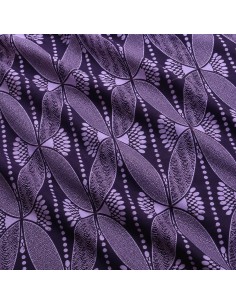 Tissu Wax Prune & Lilas - Motifs Géométriques Inspirés de la Nature